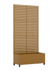 71" X 35" Brown Galvanized Metal Rectangular Planter Box