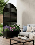 71" X 35" Black Galvanized Metal Rectangular Planter Box