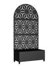 71" X 35" Black Galvanized Metal Rectangular Planter Box