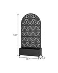 71" X 35" Black Galvanized Metal Rectangular Planter Box