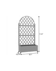 71" X 35" Gray Galvanized Metal Rectangular Planter Box