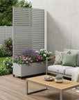 71" X 35" Gray Galvanized Metal Rectangular Planter Box