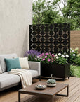 47" X 47" Black Galvanized Metal Rectangular Planter Box
