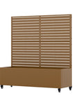 47" X 47" Brown Galvanized Metal Rectangular Planter Box