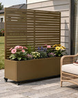 47" X 47" Brown Galvanized Metal Rectangular Planter Box