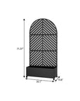 71" X 35" Black Galvanized Metal Rectangular Planter Box