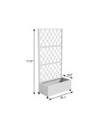 71" X 35" White Galvanized Metal Rectangular Planter Box