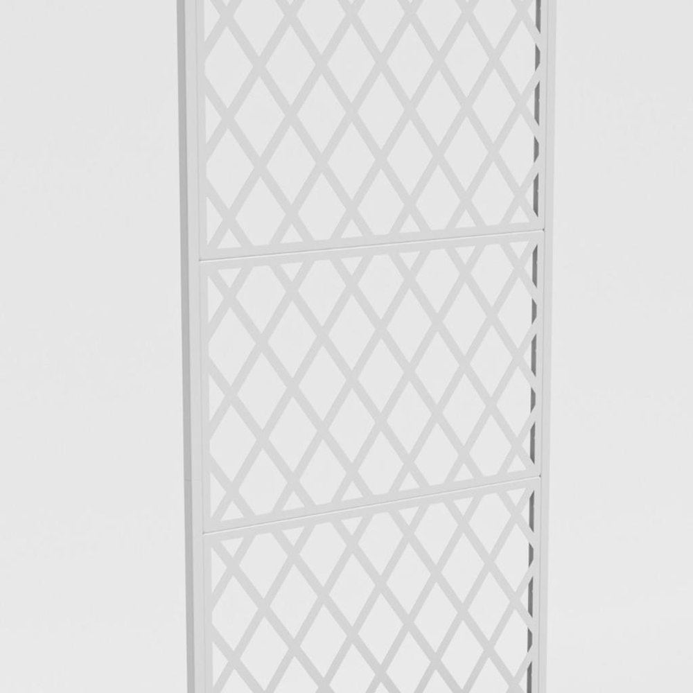 71" X 35" White Galvanized Metal Rectangular Planter Box