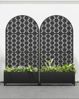 71" X 35" Black Galvanized Metal Rectangular Planter Box