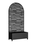 71" X 35" Black Galvanized Metal Rectangular Planter Box