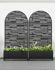 71" X 35" Black Galvanized Metal Rectangular Planter Box