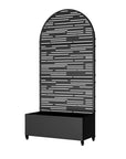 71" X 35" Black Galvanized Metal Rectangular Planter Box