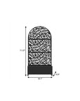 71" X 35" Black Galvanized Metal Rectangular Planter Box