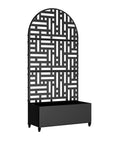 71" X 35" Black Galvanized Metal Rectangular Planter Box