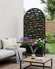 71" X 35" Black Galvanized Metal Rectangular Planter Box