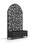 71" X 47" Black Galvanized Metal Rectangular Planter Box