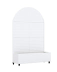 71" X 47" White Galvanized Metal Rectangular Planter Box