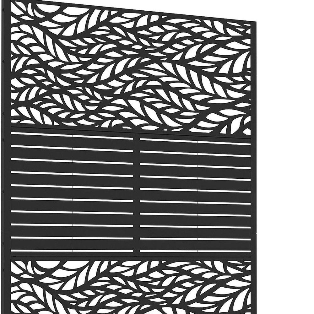71" X 47" Black Galvanized Metal Rectangular Planter Box