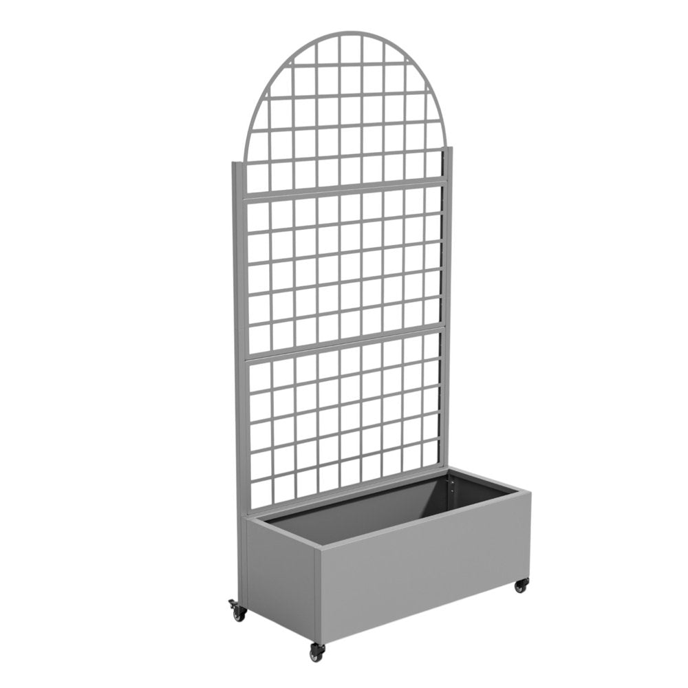 71" X 35" Gray Galvanized Metal Rectangular Planter Box