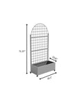 71" X 35" Gray Galvanized Metal Rectangular Planter Box