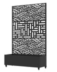 71" X 47" Black Galvanized Metal Rectangular Planter Box