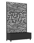 71" X 47" Black Galvanized Metal Rectangular Planter Box