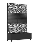 71" X 47" Black Galvanized Metal Rectangular Planter Box