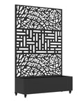 71" X 47" Black Galvanized Metal Rectangular Planter Box