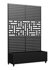 71" X 47" Black Galvanized Metal Rectangular Planter Box