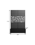 71" X 47" Black Galvanized Metal Rectangular Planter Box