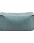 34" Green Olefin Outdoor Pouf Ottoman