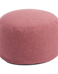 22" Red Olefin Round Outdoor Pouf Ottoman