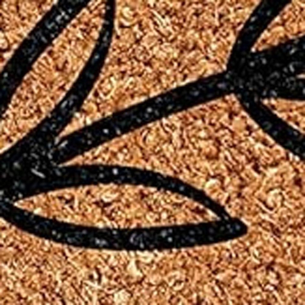 24" X 48" Brown And Black Hello Spring Outdoor Coir Door Mat