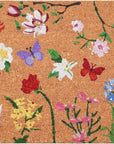 24" X 36" Brown White And Green Floral Outdoor Coir Door Mat