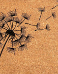 24" X 48" Brown And Black Floral Hello Outdoor Coir Door Mat