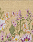 24" X 36" Brown Green And Purple Floral Outdoor Coir Door Mat
