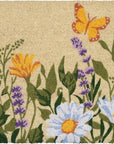 24" X 36" Brown Green And Orange Floral Outdoor Coir Door Mat