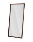 71" Brown Wood Wall Mounted And Leaning Framed Full Length Mirror
