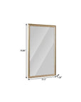 71" Golden Brown Wood Wall Mounted And Leaning Framed Full Length Mirror