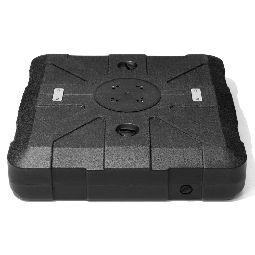 Black Cantilever Umbrella Fillable Heavy Duty Plastic In Ground Umbrella Base With Wheels