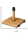 Light Brown Market Umbrella Steel In Ground Adjustable Umbrella Base With Wheels