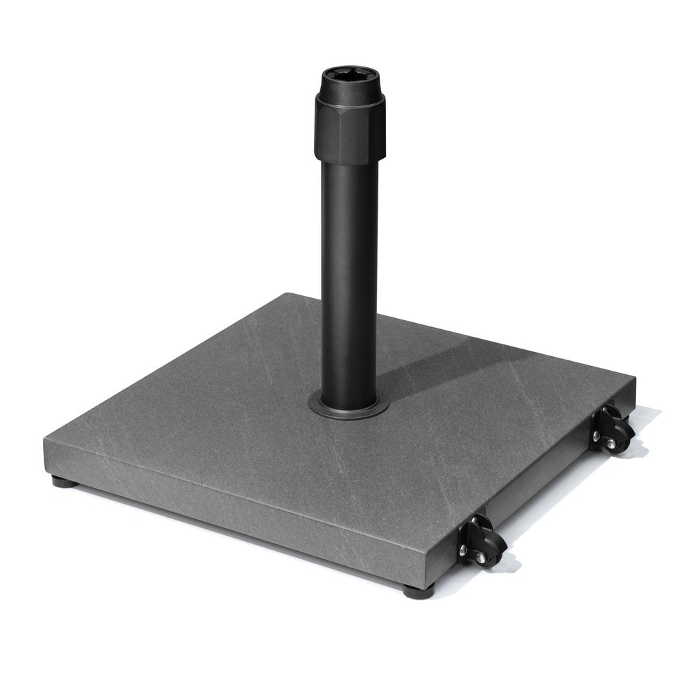 Gray Market Umbrella Steel In Ground Adjustable Umbrella Base With Wheels