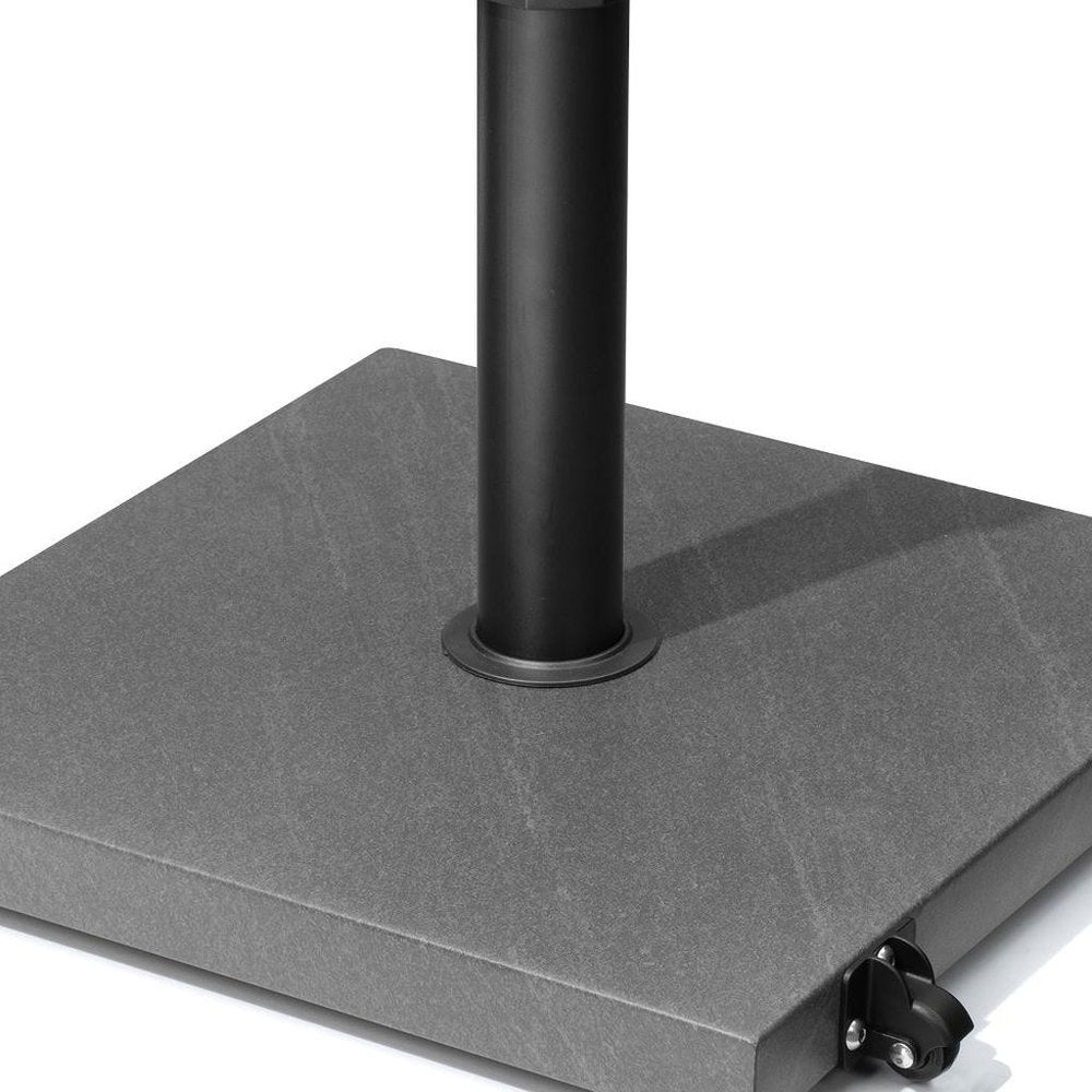 Gray Market Umbrella Steel In Ground Adjustable Umbrella Base With Wheels