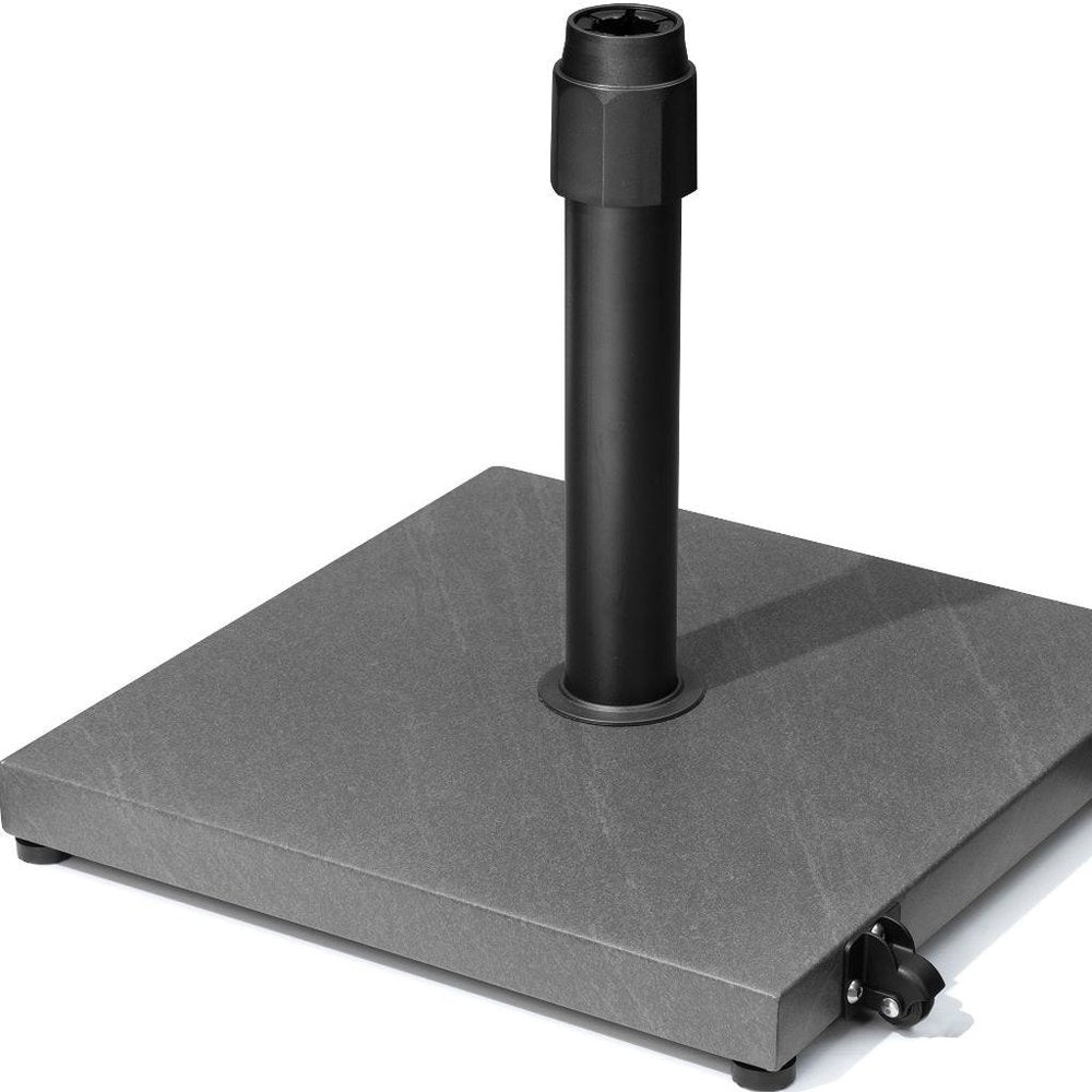 Gray Market Umbrella Steel In Ground Adjustable Umbrella Base With Wheels