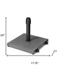 Gray Market Umbrella Steel In Ground Adjustable Umbrella Base With Wheels