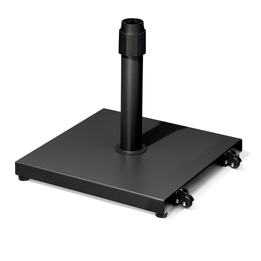 Black Market Umbrella Steel In Ground Adjustable Umbrella Base With Wheels