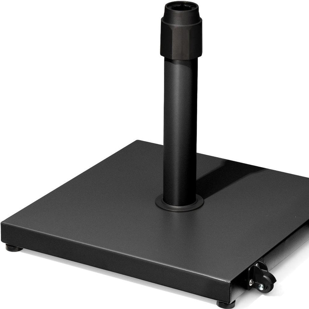 Black Market Umbrella Steel In Ground Adjustable Umbrella Base With Wheels