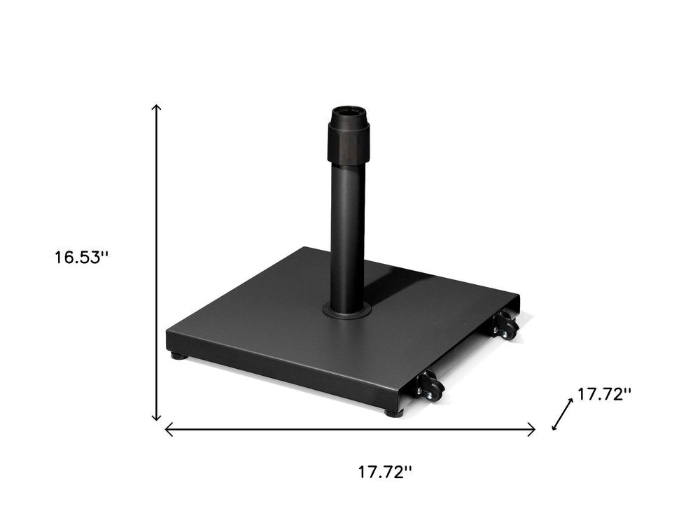 Black Market Umbrella Steel In Ground Adjustable Umbrella Base With Wheels