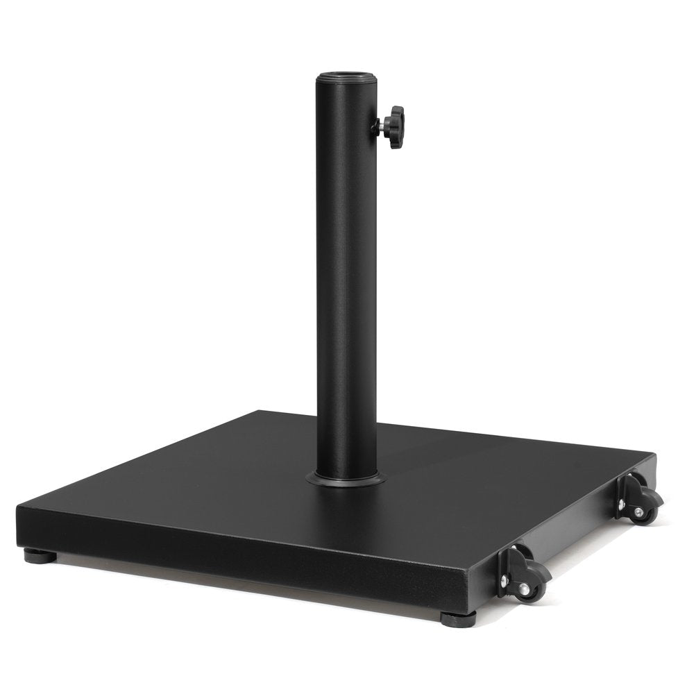 Black Market Umbrella Steel In Ground Adjustable Umbrella Base With Wheels