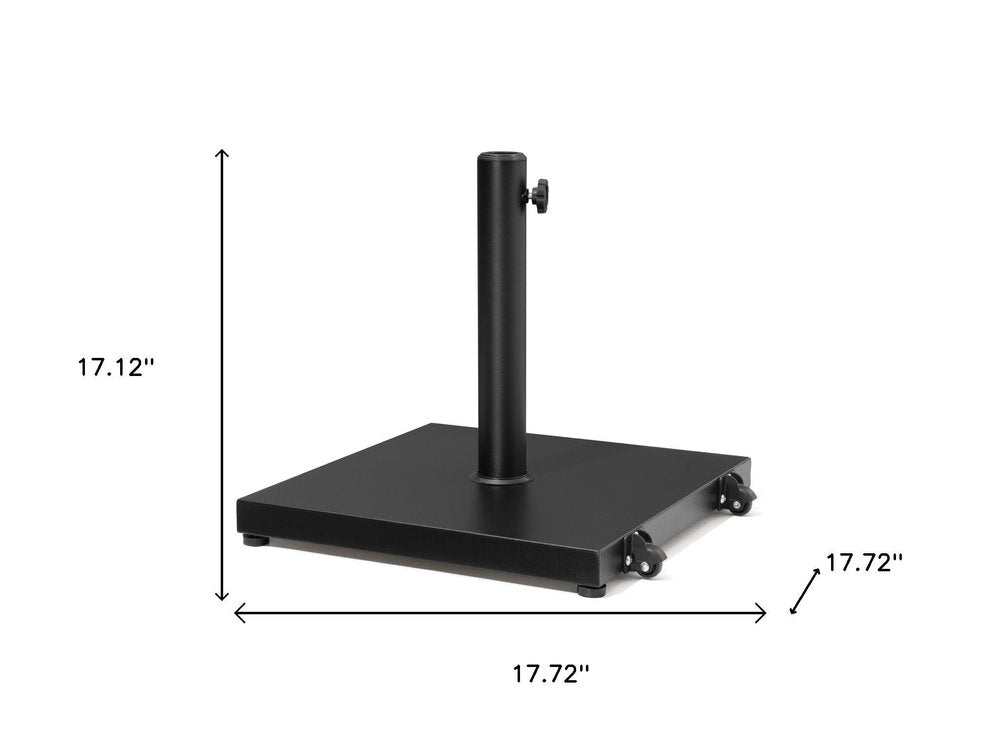 Black Market Umbrella Steel In Ground Adjustable Umbrella Base With Wheels